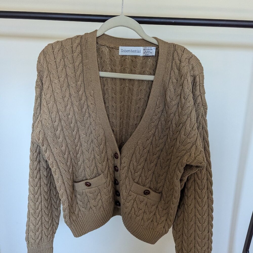 Robert Scott Ltd Brown Knit Sweater/Cardigan